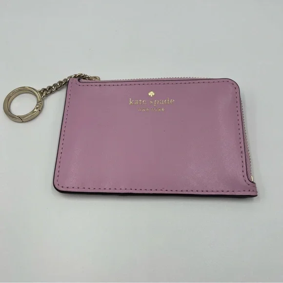 Kate Spade Quartz Pink Medium Zip Card Holder - Picture 1 of 5